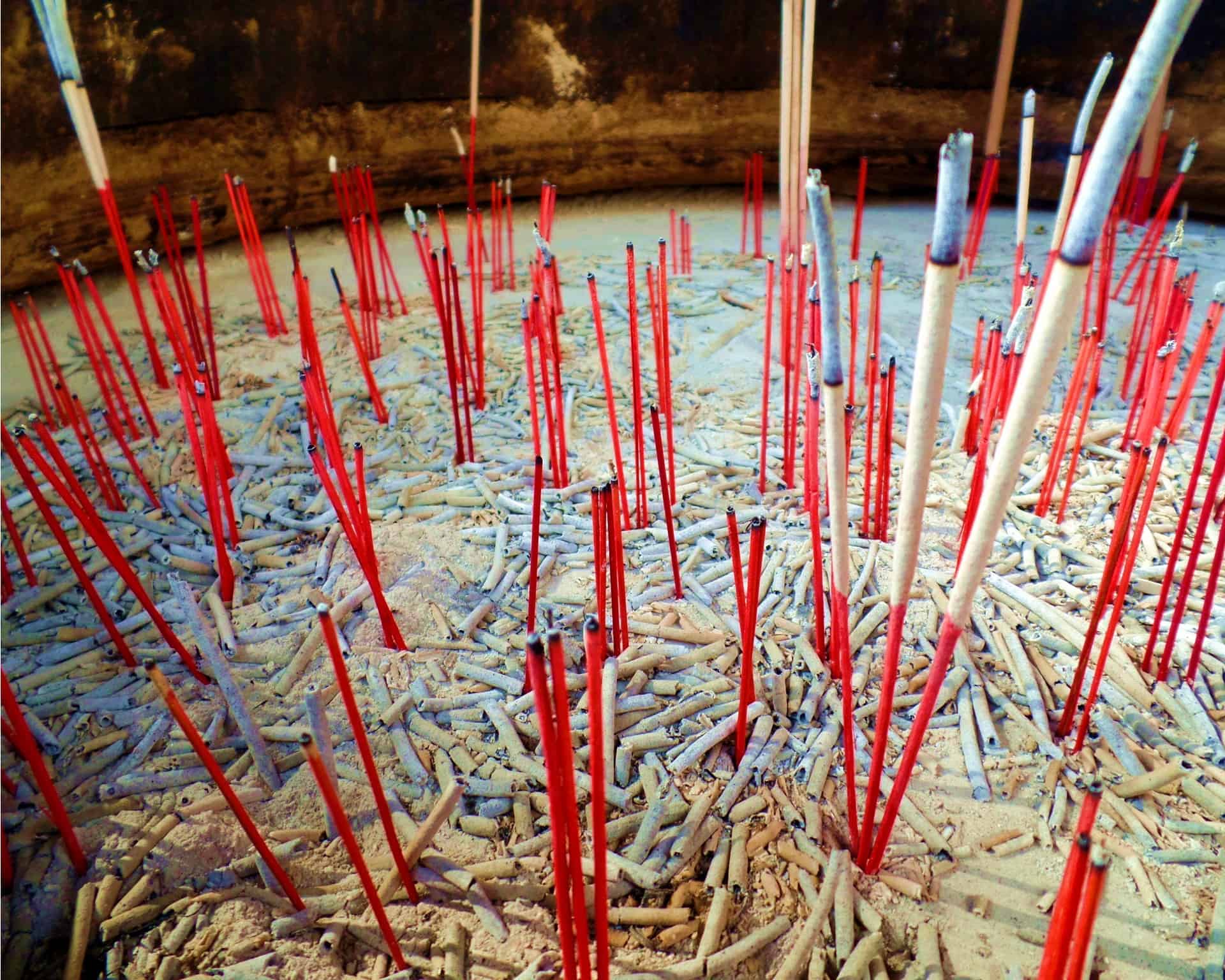 Chinese prayer joss sticks.