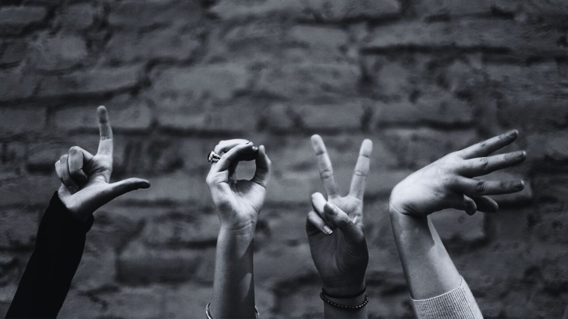 Sign language for Love.